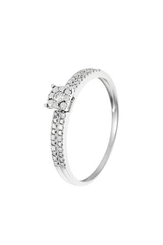 Solitaire Isisford - Or blanc et diamants