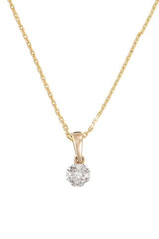 Pendentif Idylle - Or jaune et diamants