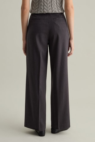 Pantalón wide leg de tiro alto - Gris oscuro