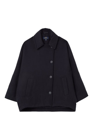 Abrigo marinero de lana - Azul marino