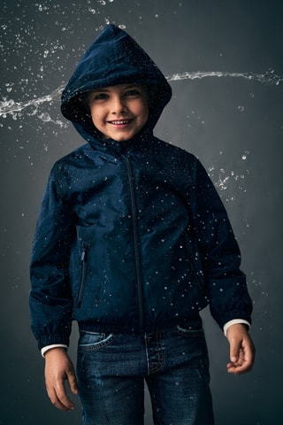 Chaqueta con capucha - Azul marino