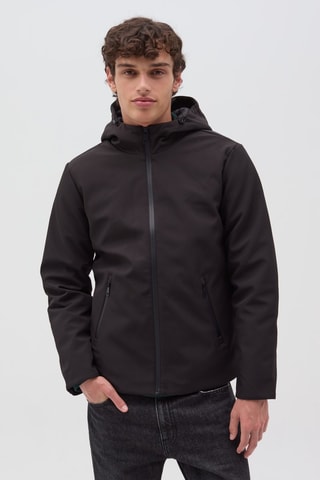 Chaqueta con capucha - Negro