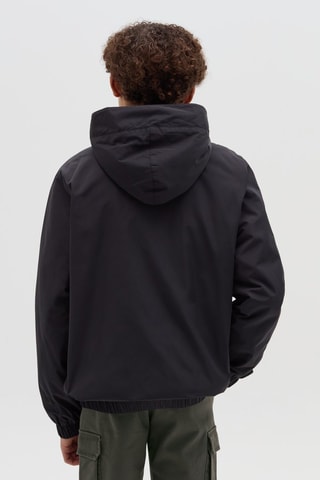 Impermeable con capucha - Negro