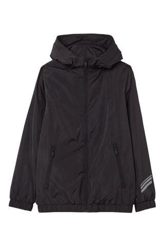 Impermeable con capucha - Negro
