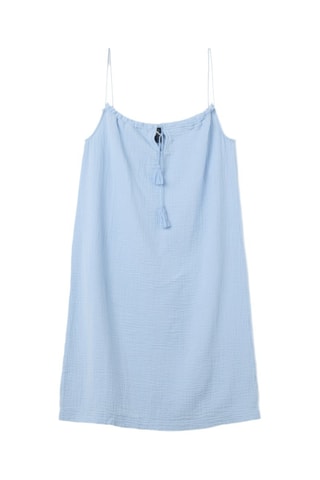 Camisón de algodón orgánico - Celeste