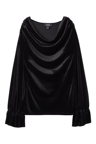 Top de terciopelo - Negro