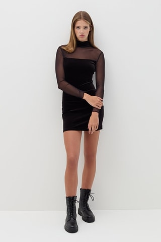 Vestido recto - Negro