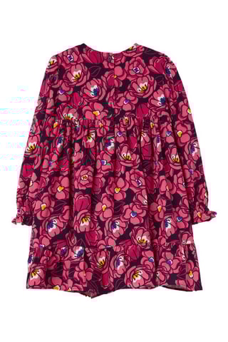 Vestido avolantado - Fucsia y violeta