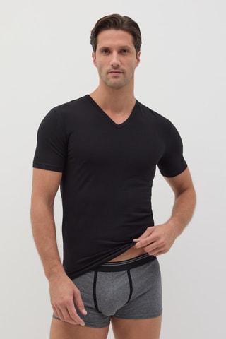 3 bóxers de algodón orgánico - Gris y negro