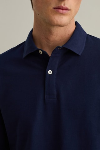 Polo de algodón orgánico - Azul marino