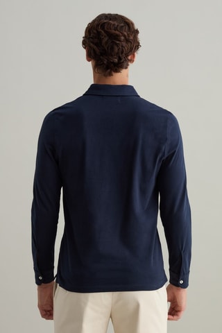 Polo de algodón orgánico - Azul marino