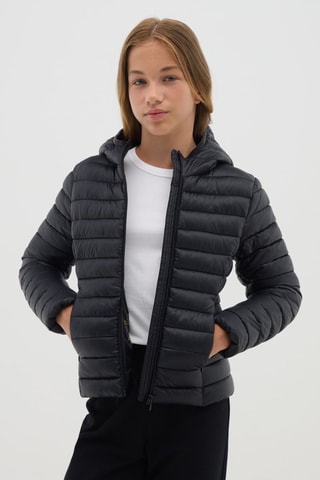 Anorak con capucha - Negro