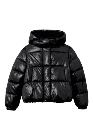 Anorak con capucha - Negro