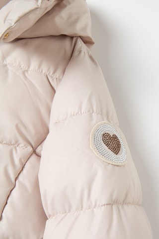Anorak largo con capucha - Beige