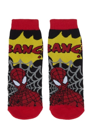 Calcetines antideslizantes de algodón orgánico Spider-Man Los Vengadores Marvel - Rojo