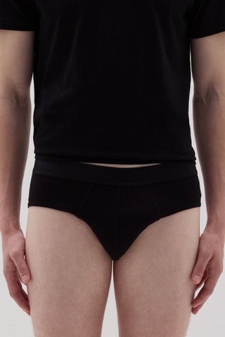 Slip de algodón orgánico - Negro