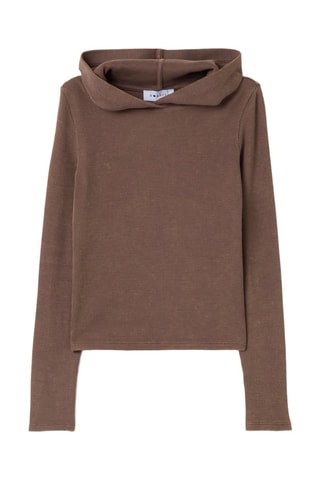 Camiseta con capucha - Marrón