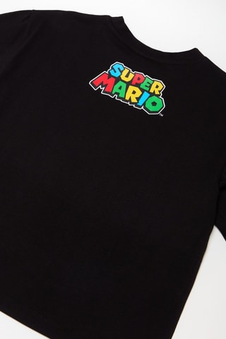 Camiseta Princesa Peach y Mario Super Mario - Negro