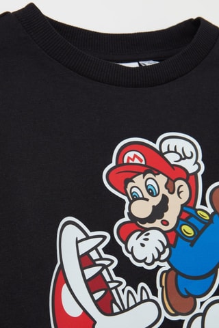 Camiseta Super Mario - Negro