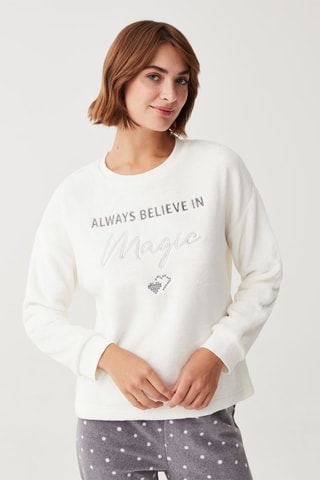 Parte de arriba de pijama - Blanco