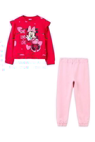 Sudadera y pantalón de chándal Minnie Disney - Rojo y rosa
