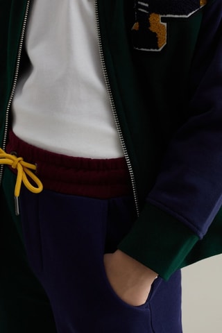 Sudadera con capucha y pantalón de chándal - Verde oscuro y azul marino