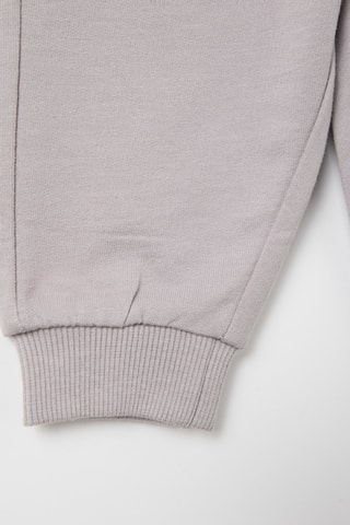 Sudadera y pantalón de algodón orgánico - Blanco y gris