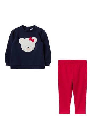 Sudadera y pantalón - Azul marino y rojo