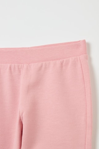 Camiseta y pantalón de algodón orgánico - Rosa y blanco