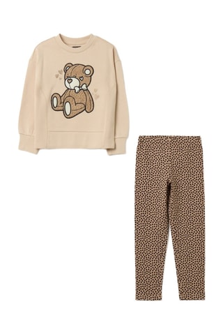 Camiseta y pantalón - Beige