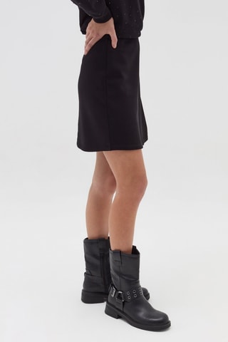 Falda recta polar - Negro