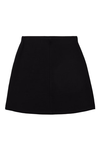 Falda recta polar - Negro