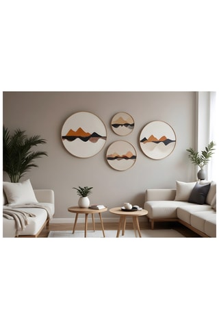 4 tableaux en bois - 45 x 45 cm / 36 x 36 cm / 27 x 27 cm / 18 x 18 cm