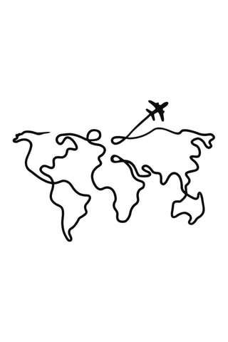 Décoration murale - 60 x 42 x 0,12 cm - Noir