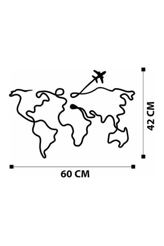 Décoration murale - 60 x 42 x 0,12 cm - Noir