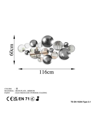 Décoration murale Lumos - 116 x 60 cm - Argenté