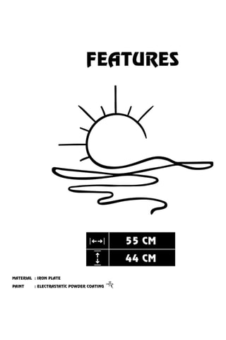 Décoration murale Alborada - Noir  - 55 x 44 cm