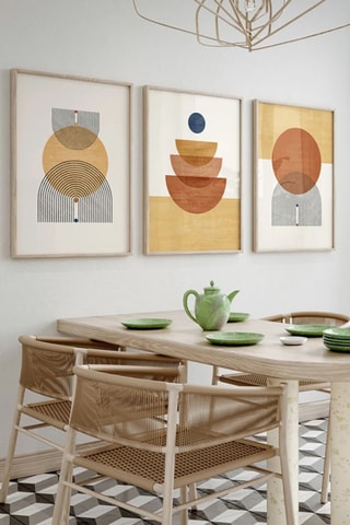 3 tableaux en bois massif - 33 x 48 cm