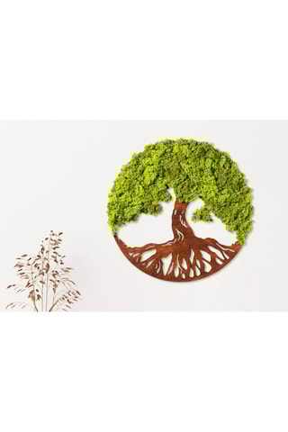 Décoration murale Tree Of Life - Vert et marron - 44 x 1 x 44 cm