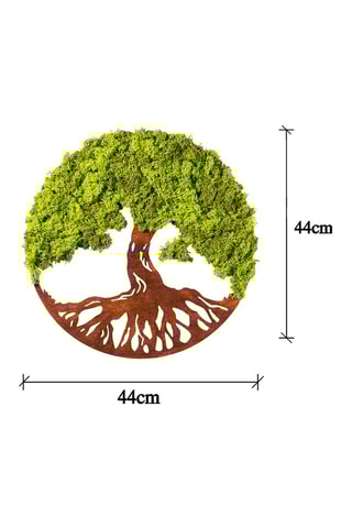 Décoration murale Tree Of Life - Vert et marron - 44 x 1 x 44 cm