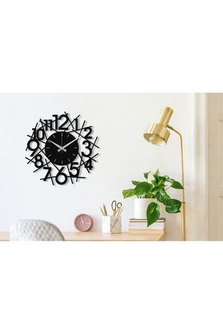 Reloj mural Rasputin - Negro - 48 x 48 cm