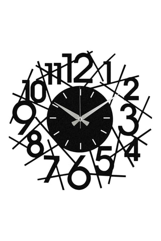 Reloj mural Rasputin - Negro - 48 x 48 cm