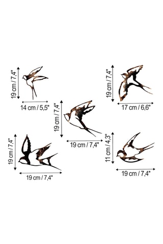 Décoration murale - Noir - 19 x 14 cm / 17 x 19 cm / 19 x 11 cm / 19 x 19 cm