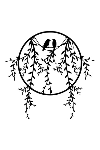 Décoration murale Sirayet - Noir - 45 x 44 cm