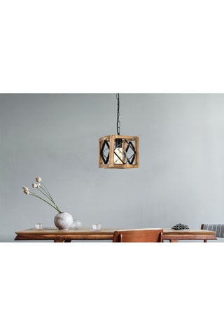 Lámpara de techo Zikzak - Natural y negro - 60 W