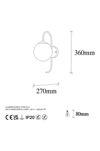 Applique murale Jewel - Doré - 15 W