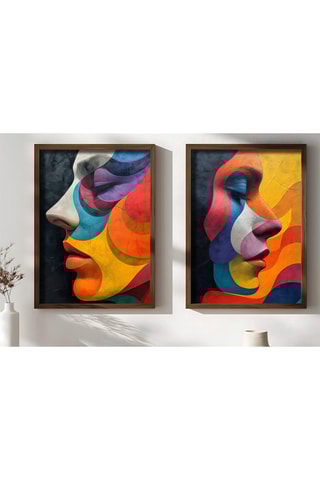 2 tableaux en MDF Rosalie2 - 50 x 70 cm