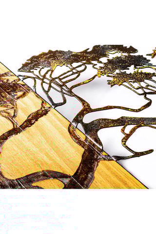 Décoration murale en bois - Naturel - 147 x 70 cm