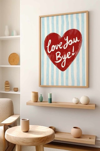 Tableau en bois massif - Rouge