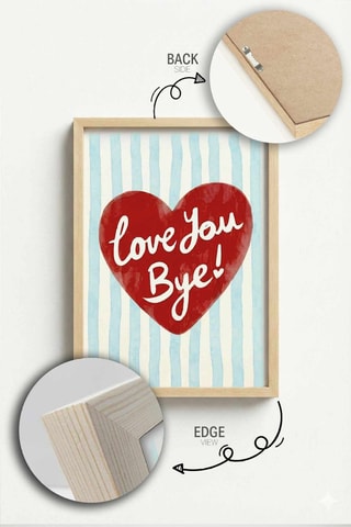 Tableau en bois massif - Rouge